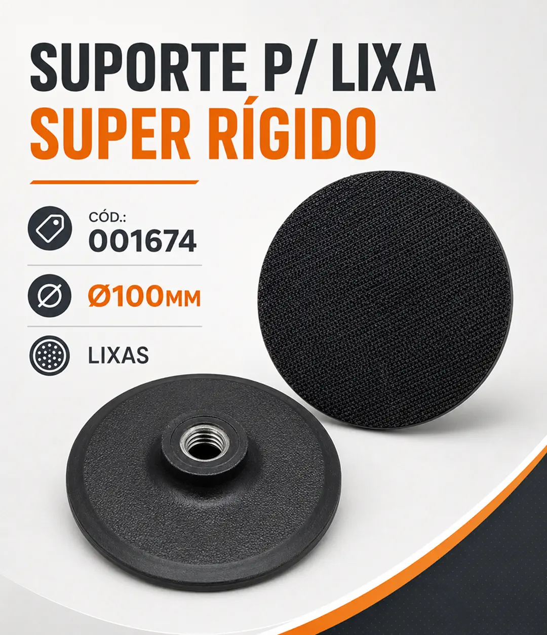 Suporte para Lixa Super-Rígido 100 mm