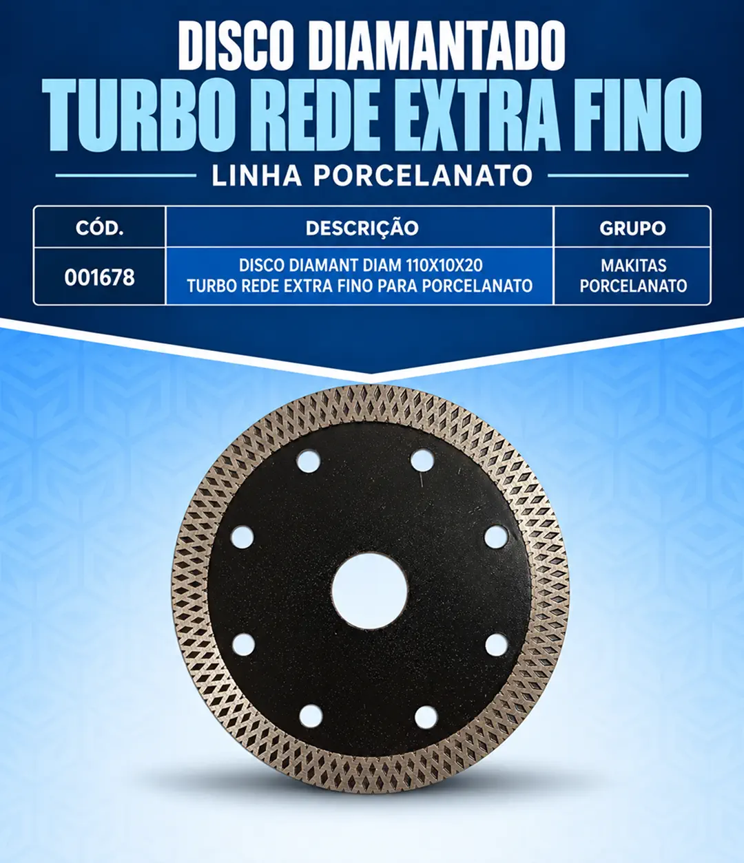 Turbo Rede Extra Fino para Porcelanato 110 mm