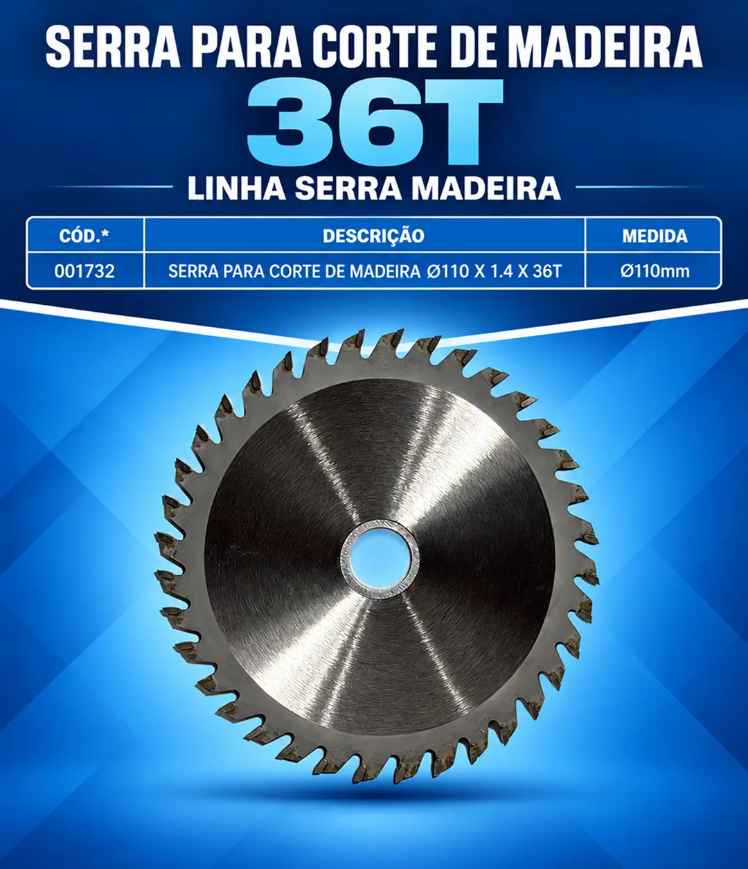 Serra para Madeira 110 mm 36T