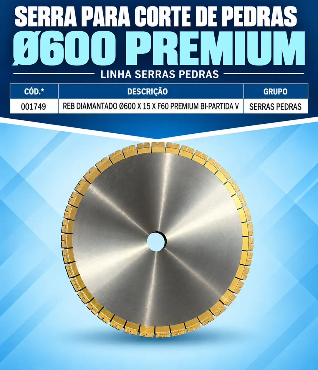 Serra Premium Bipartida V 600 mm