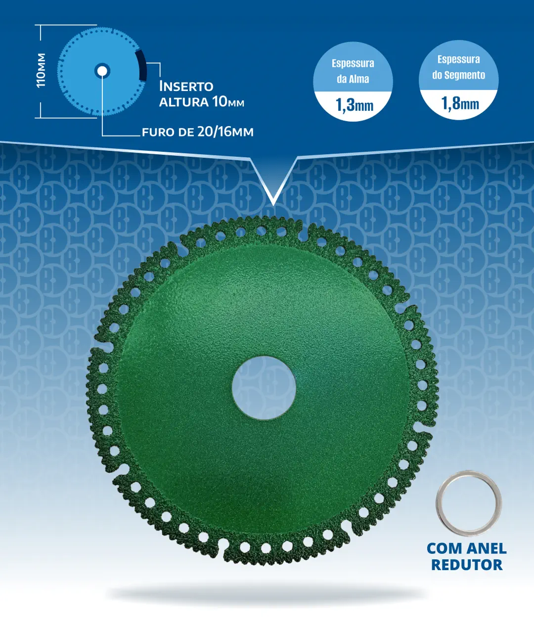 Premium Segmentado Multicortes 110 mm