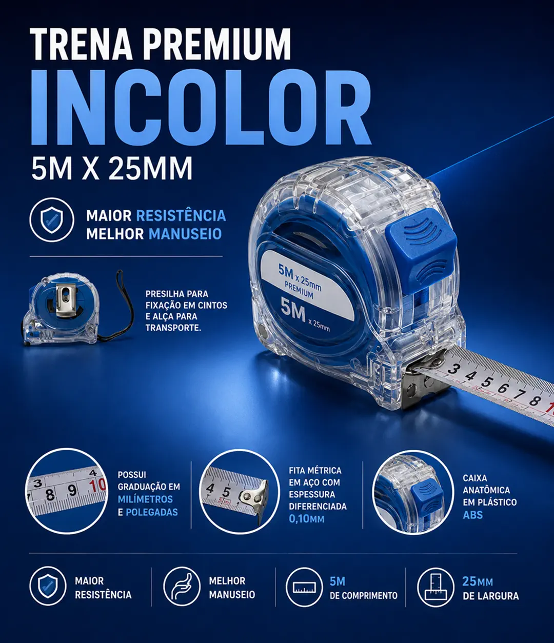 Trena Premium Incolor 5 m